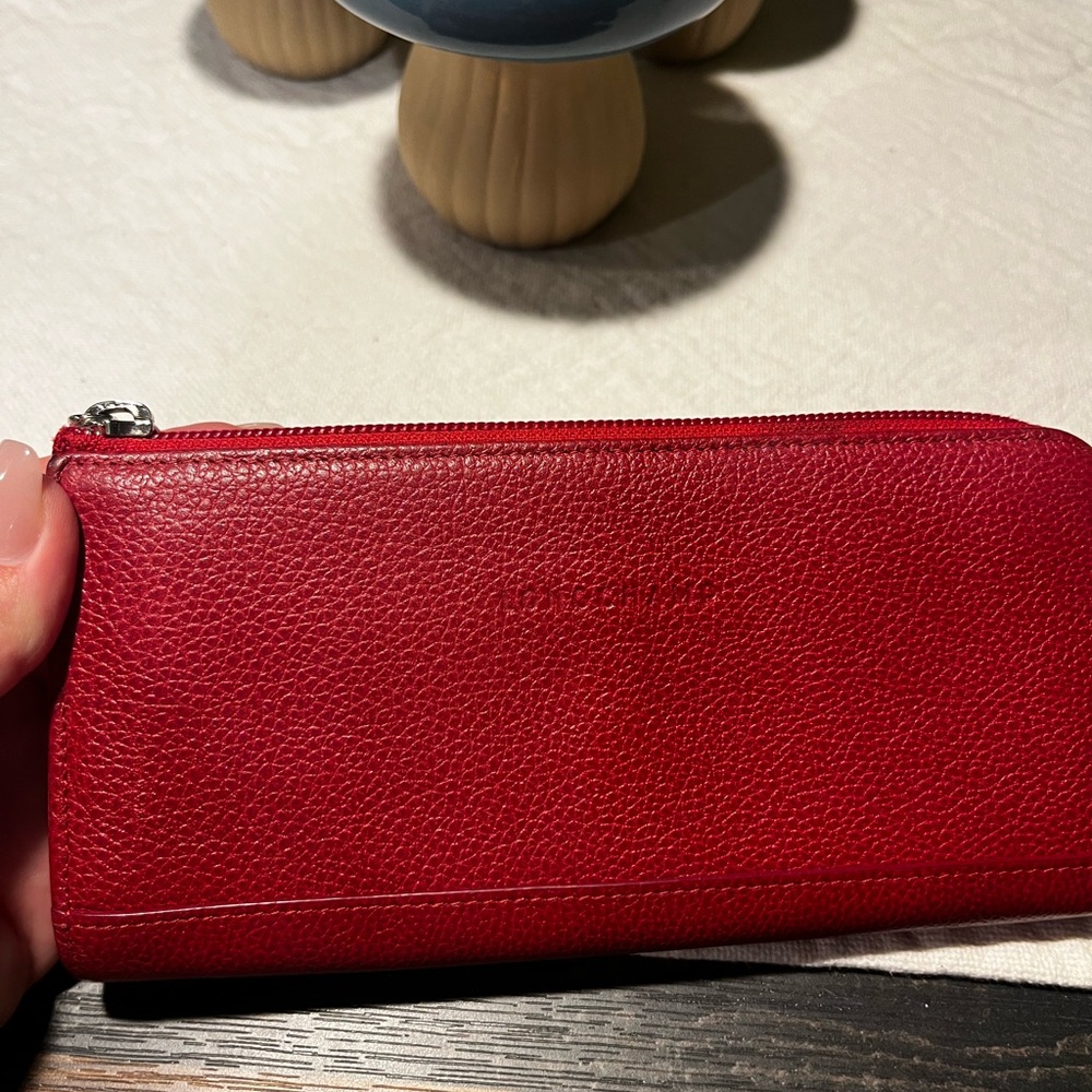 Longchamp Red Leather Wallet